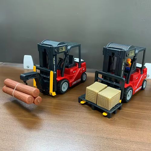 New Alloy 11 channel Remote Control Forklift Crane Lifting Musical Spray Scene