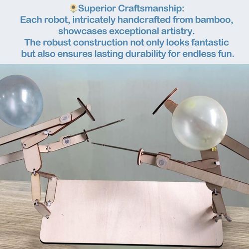 Handmade Wooden Fencing Puppet