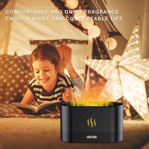 180ml Flame Humidifier with Aroma Diffuser   Auto Shut-Off Feature Mute Aromatherapy Machine