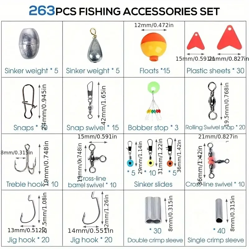 263-Piece Fishing Lure Set Description