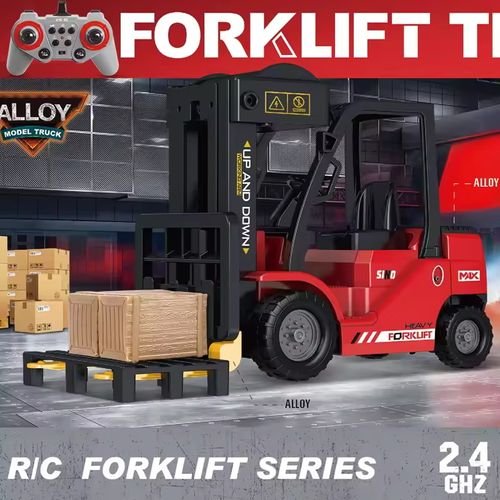 New Alloy 11 channel Remote Control Forklift Crane Lifting Musical Spray Scene