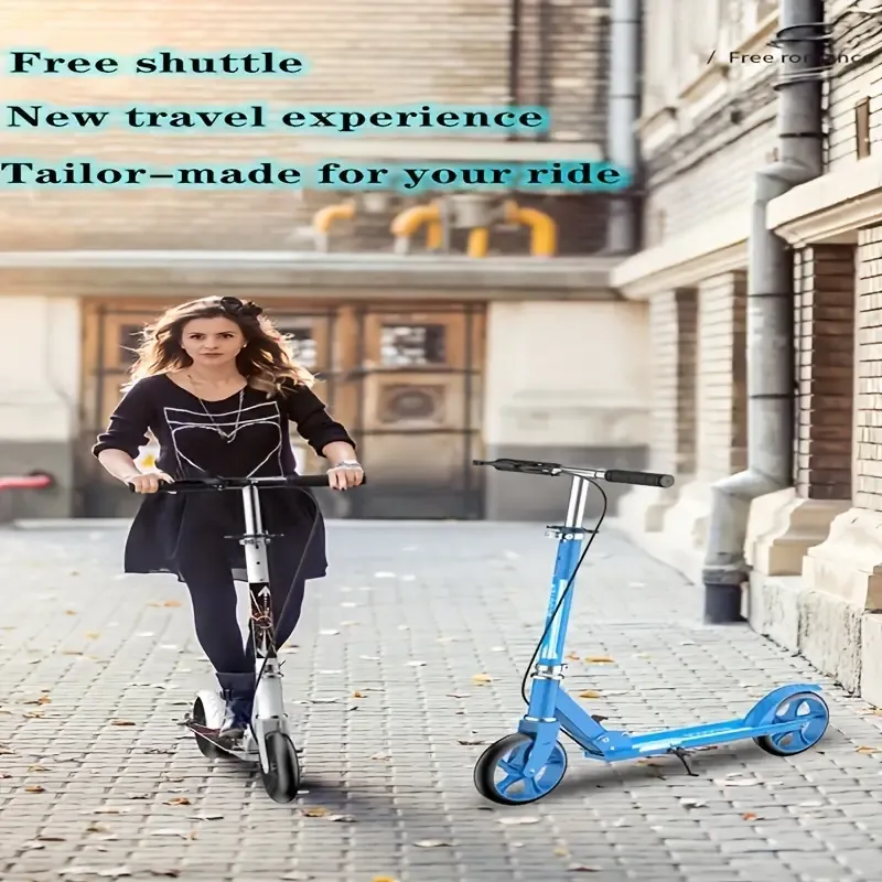 Children, teenagers, adults, scooters, city work, campus scooters, foldable two-wheelers brake scooter