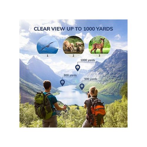 Powerful 16x52 M-onocular Tele-scope, HD Long Range, Super Zoom - Black
