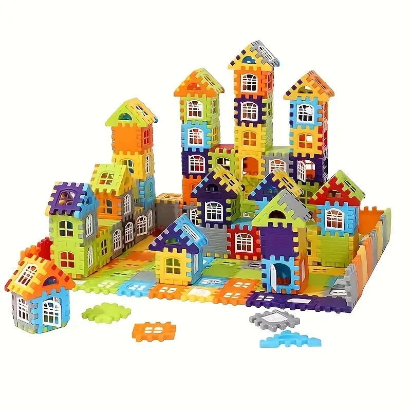 100Pcs House Assembly Building Blocks, Large Size, Creative Square Block Building Blocks, Basic Assembly Building Blocks, Educational DIY Assembly Toys, Birthday Gifts