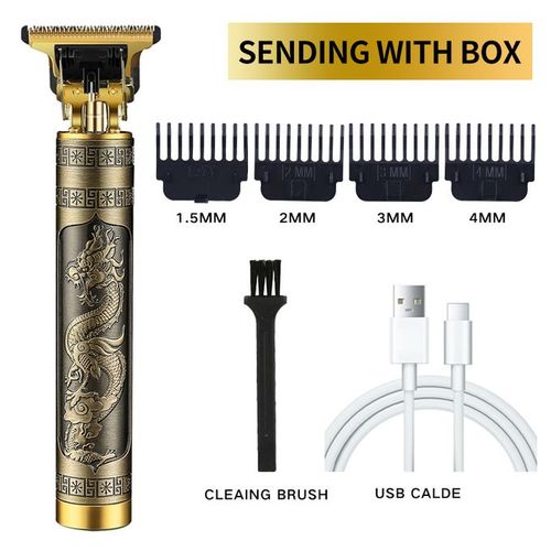 Dragon Monster Rechargeable Metal Hair Clipper - USB - Gold