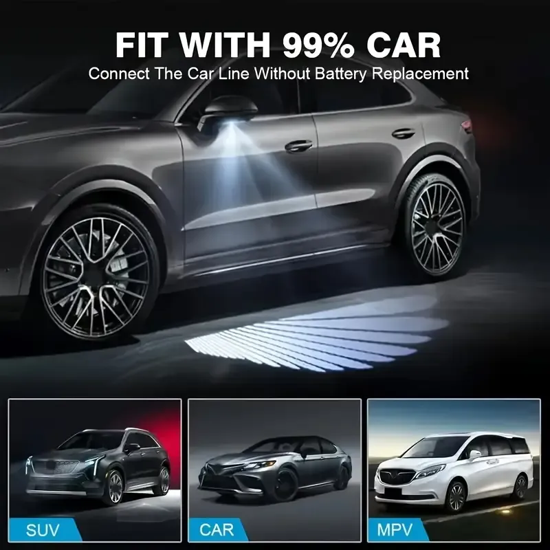 2-Pack Car LED Angel Wings