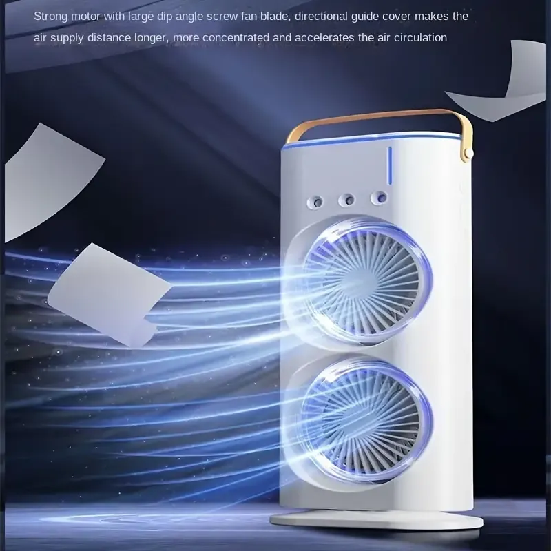 USB-Powered Double-Head Mist Spray Fan