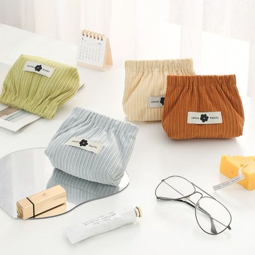 4 Pcs Corduroy Elastic Hair Tie Organizer