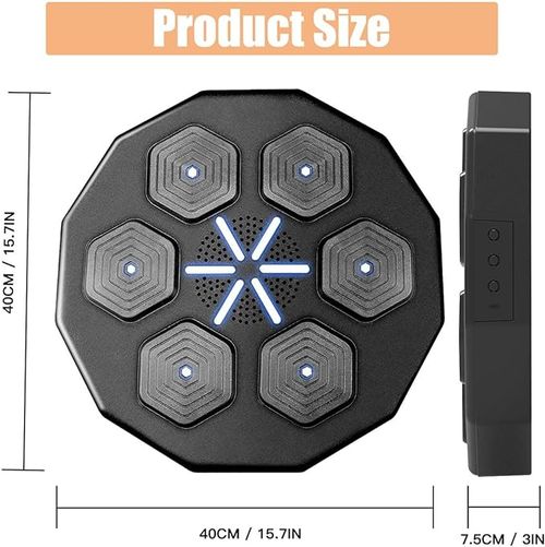 Wall Mounted Boxing Machine with LED Light and Bluetooth Music Electric Boxing Machine,Improve Hand-Eye Coordination and Relieve Stress,for Home Exercises,BoxingMachine