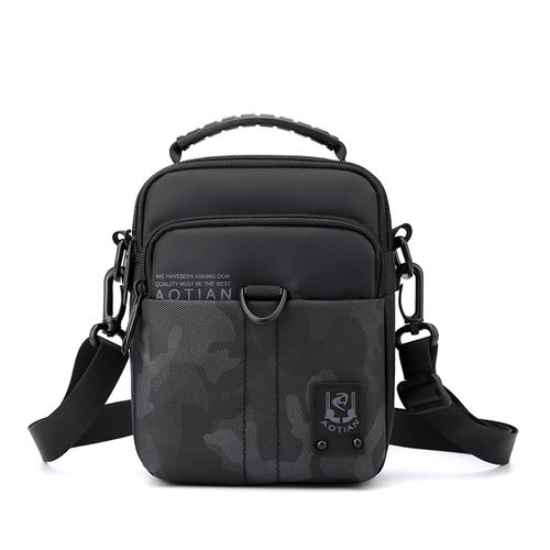 AOTIAN brand Men's Shoulder Bag Multi-pocket Man Crossbody Bag Boys Messenger Bag Business Male Camouflage tote Handbags  Black