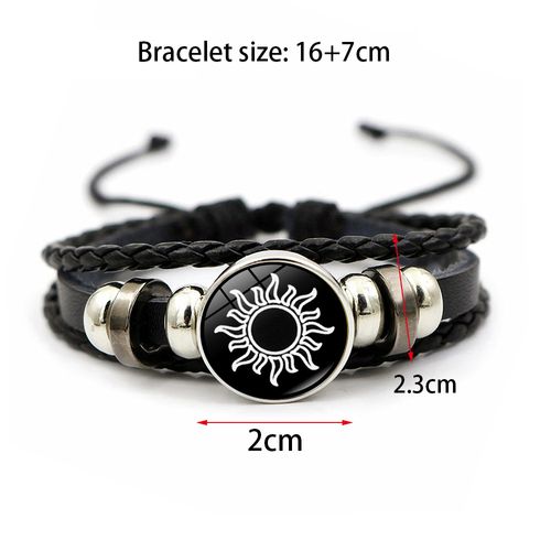 A pair Sun and Moon Lovers Luminous Bracele