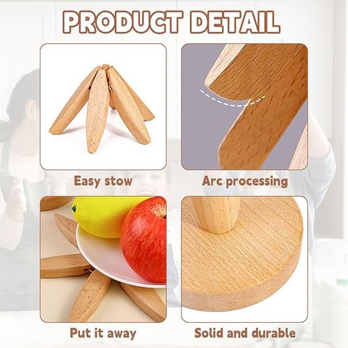 3 Wooden Trivets+1 Stand  Wooden creative walnut one tree solid wood insulation mat Christmas tree insulation table mat home coaster Casserole mat