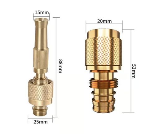 High Pressure Brass Water Hose Nozzle(4,6 gun + 4,6 connector)