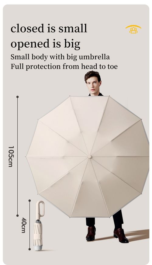 Ring buckle umbrella, Reflective Safety Strip, Sturdy Windproof, Travel Portable