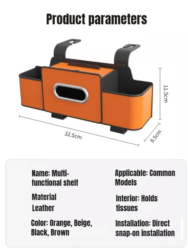 Car Multi-Function Backrest Storage Box