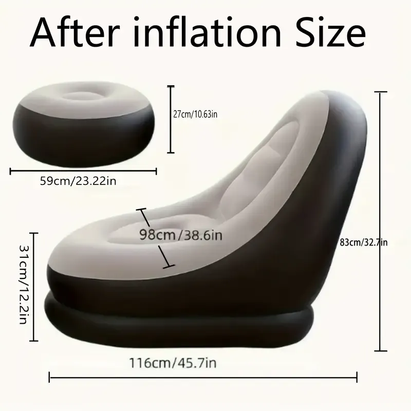 Inflatable Sofa Bed with Footrest