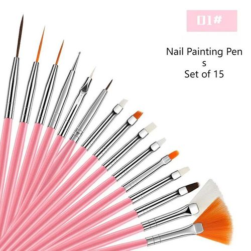 Nail Art Tools Kit Manicure 3D Nail Tool UV Nail Painting Brush Set Dotting Pen Rhinestones Decor