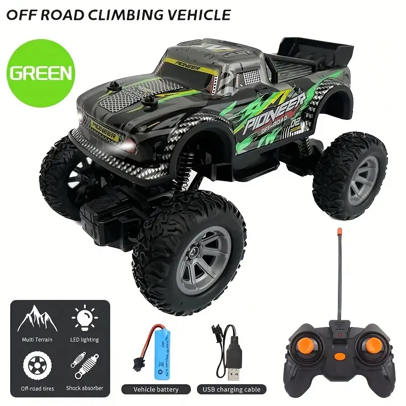 RC drift remote control car, light off-road big foot climbing toy racing car, children's electric toy model boy