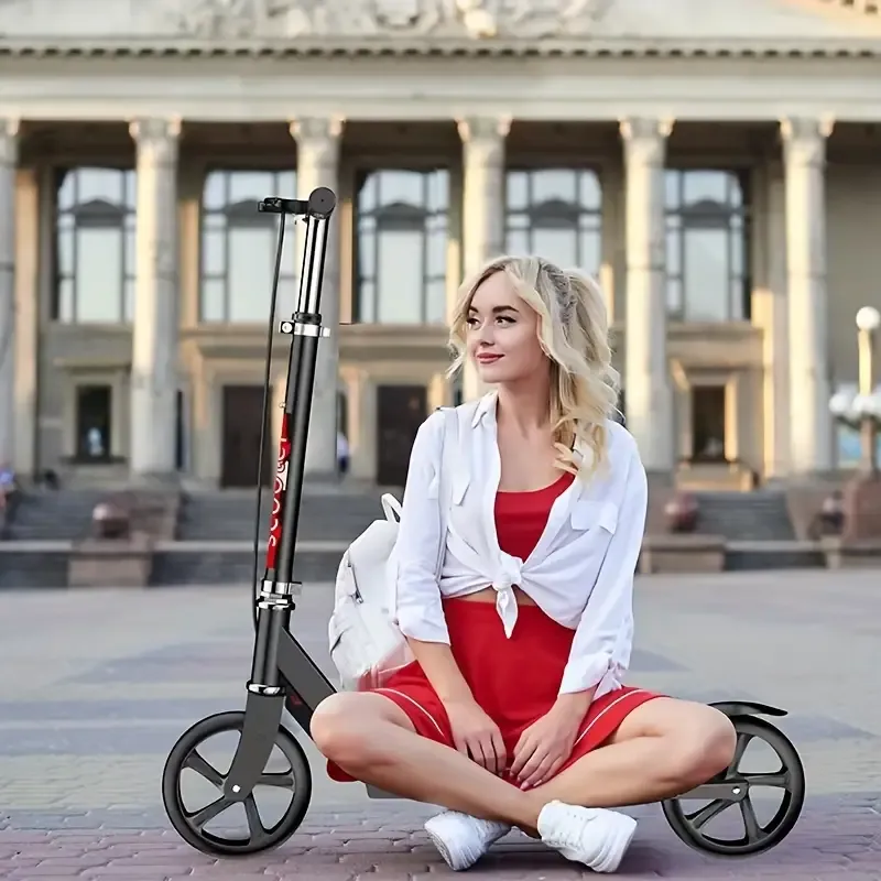 Children, teenagers, adults, scooters, city work, campus scooters, foldable two-wheelers brake scooter