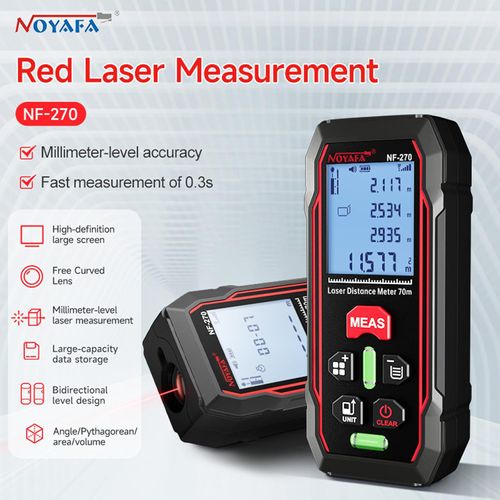 70m laser distance meter with bubble level distance measuring tool digital ruler
