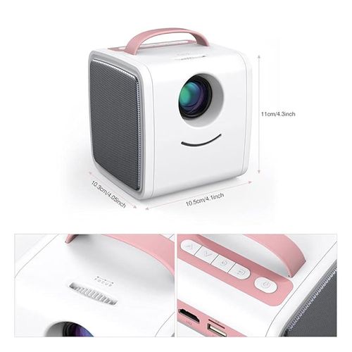 PROUNIC Q2 Mini Projector 1080P Full HD Children Education Portable Projector Cartoon TV Home Theatre Beamer