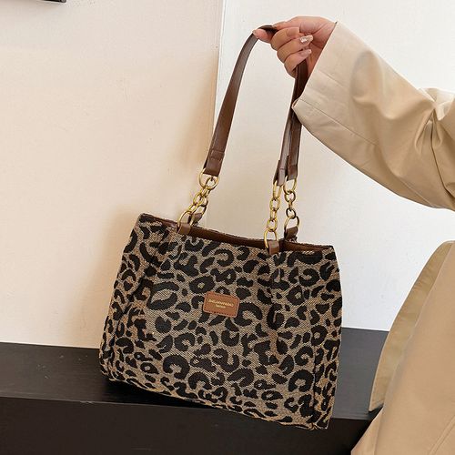 Women Leopard Design Handbags Fashion Underarm Bags Versatile Large Capacity Shoulder Bags Female Shopper Tote Bags