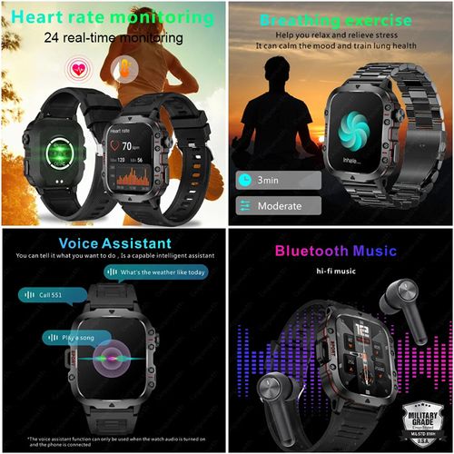 Popular 3ATM outdoor multi-sport smart watch, Bluetooth call phone, super long standby time