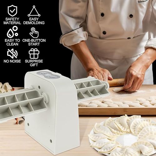 Electric Dumpling Maker, 2 Modes Non-Slip Double Head Dumpling Maker Machine Dumpling Making Tool Dumpling Maker Press Silent Automatic Dumpling Press Household Dumpling Maker Mould (Style A)