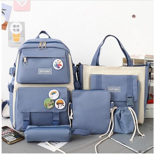 4 Pieces set School Bag Teenager Women Backpack