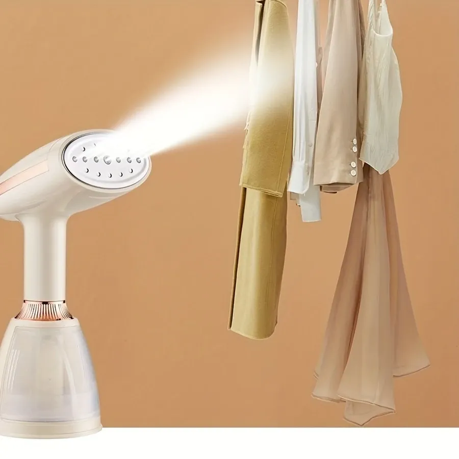 Quick-Heat Handheld Garment Steamer with Smart LCD Display, 2-in-1 Iron & Steamer Combo, Large Water Tank and Fabric Brush - Wrinkle Removal, British Plug