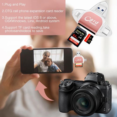 Multi-Port 4 in1 Universal SD TF Card Reader