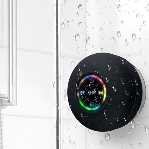 Large suction cup waterproof Bluetooth audio level 4 LED colorful light-emitting mini gift portable speaker BTS07