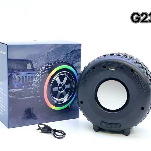Hardbuzz G2389 (PORTABLE BLUETOOTH SPEAKER) Dynamic Thunder Tyre Shape 5 W Bluetooth Speaker  (Black