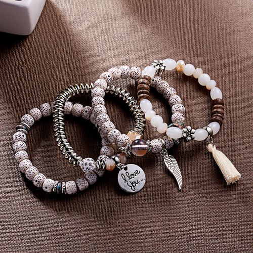 4 PCS Bohemian Beaded Bracelets