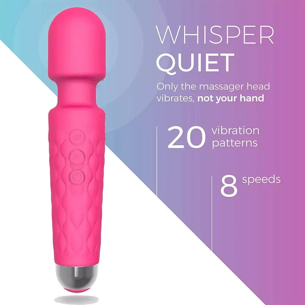 LZDUATAN 20 Mode Powerful Rechargeable Magic Wand Vibrator