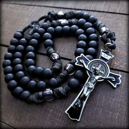 Black strong rosary-Combat rosary-Spiritual gift