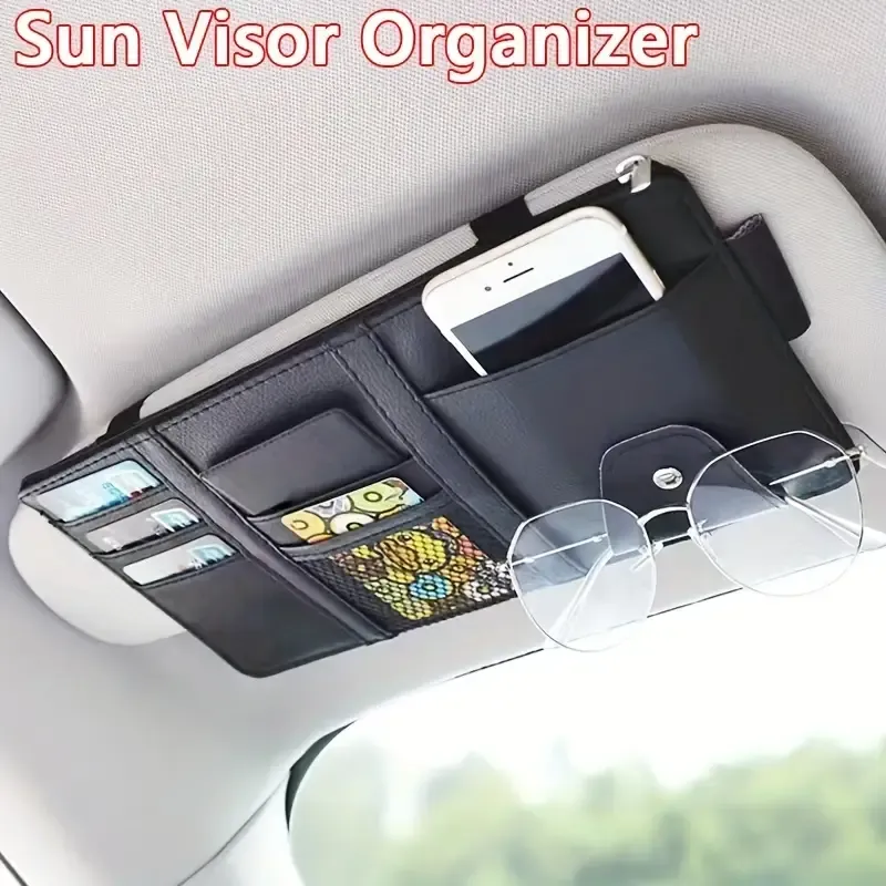 2PCS Car Sun Visor Storage Organizer