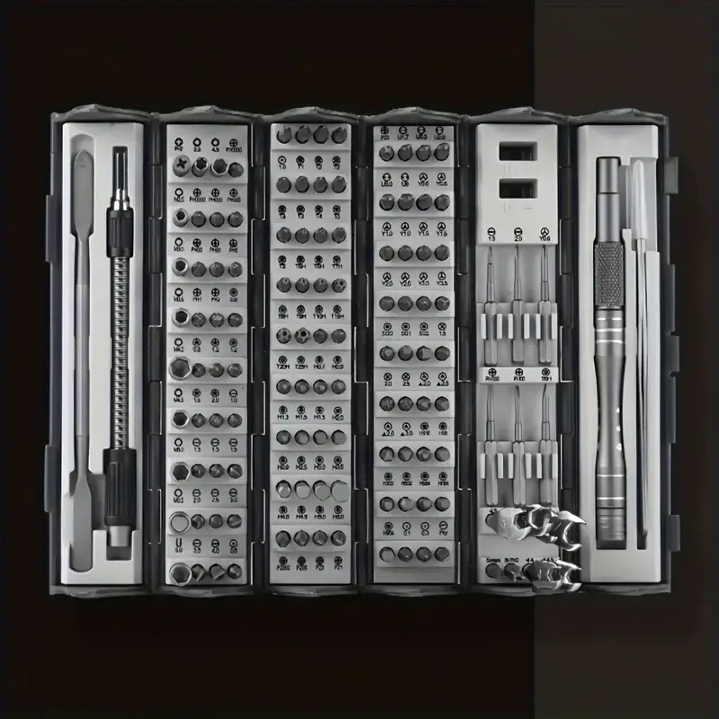 128-in-1 screwdriver set plum blossom hexagonal special-shaped bit multi-functional household repair screwdriver Precision disassembly