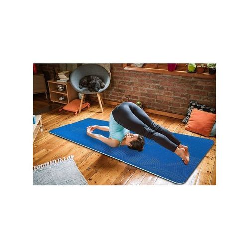 THICK Gym-Yoga Mat + Carrying Strap - Blue