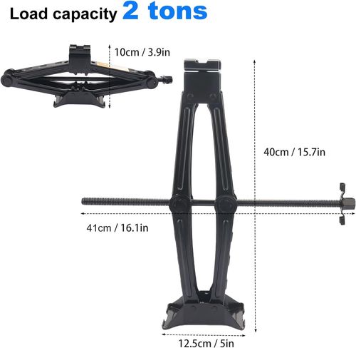 2 Ton Scissor Jack for Car, with Hand Crank Portable Repair Tool Rust-Resistant for auto, SUV, Trailer, Station Wagon