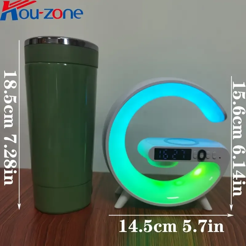 Wireless Speaker Wireless Charging Atmosphere Night Light Speaker Birthday Gift for Boyfriend, Girlfriend, Best Friend, Brother-White