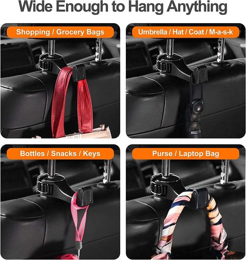 2 PCS 2 in 1 Car Headrest Hidden Hook