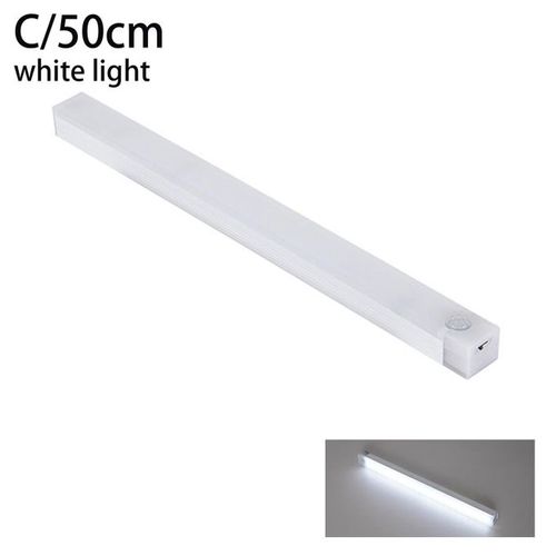 50CM LED Light Cabinet Light Rechargeable Motion Detector USB Night Light-White