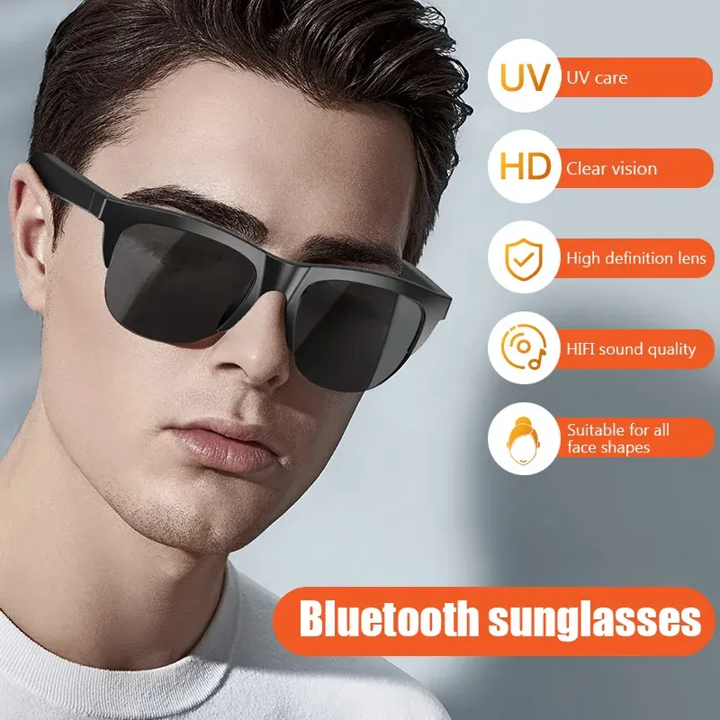 F06 Smart Music Sunglasses Earphone Wireless Bluetooth HIFI Sound Headphone Driving Glasses Hands-free Call with Mic for Phone