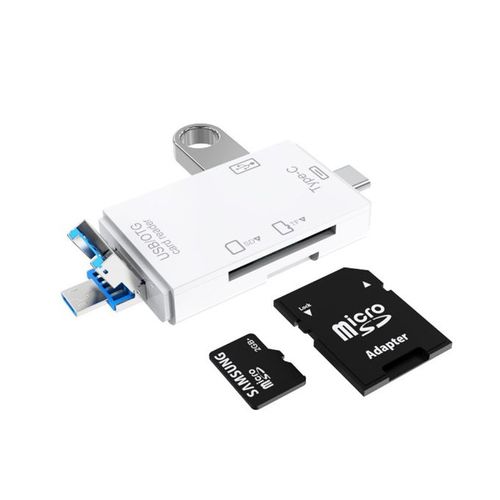 6In1 SD Card Reader TF Micro SD Memory Cards - OTG Adapter