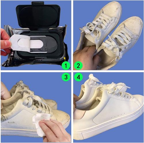 4 Packs(120 Pcs) White Shoe Quick Wipes