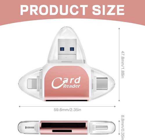 Multi-Port 4 in1 Universal SD TF Card Reader