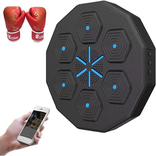 Wall Mounted Boxing Machine with LED Light and Bluetooth Music Electric Boxing Machine,Improve Hand-Eye Coordination and Relieve Stress,for Home Exercises,BoxingMachine