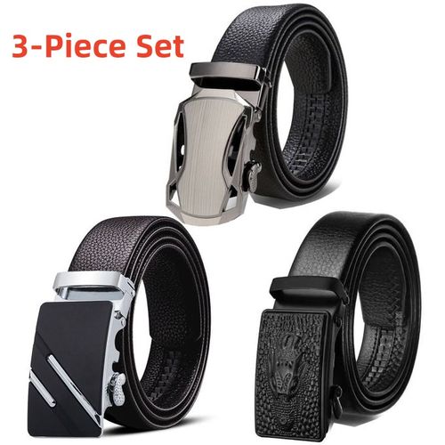 3 In 1 Men Belts 3 PCS Belts Sets Automatic Buckle