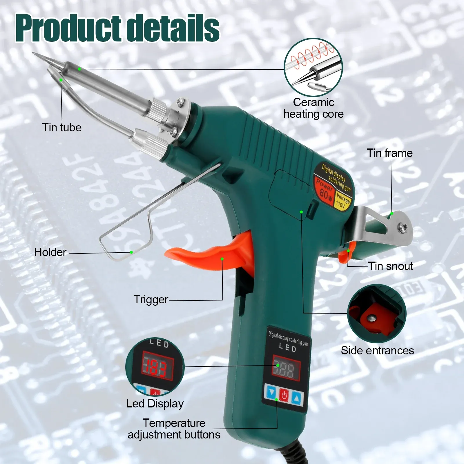 🔥Digital Display Soldering Iron - Auto Feed tin wire